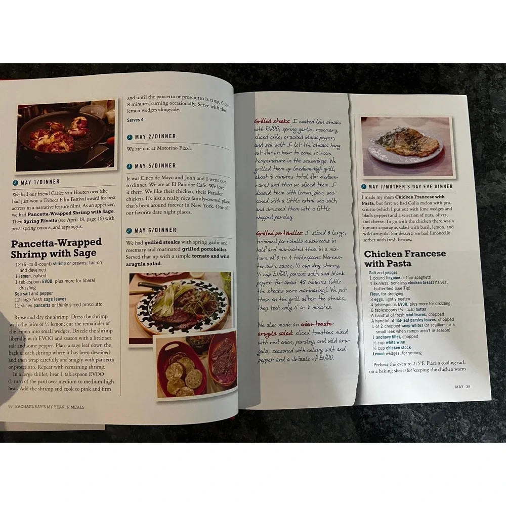 Rachael Ray My‎ Year in Meals & Cocktails Cookbook Hardcover Recipes 2012